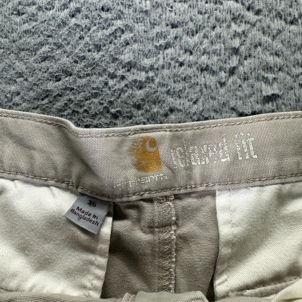 Carhartt Short Men 36 Beige Cargo Canvas Relaxed Fit Casual Summer Outdoor Beach